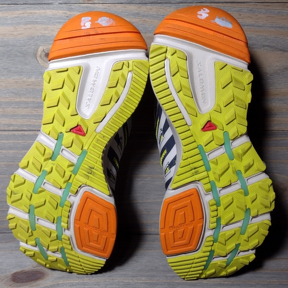 Salomon XR Shift Hiking Trail Running Shoes Sneakers Womens Size 7 Blue Green - Picture 6 of 8